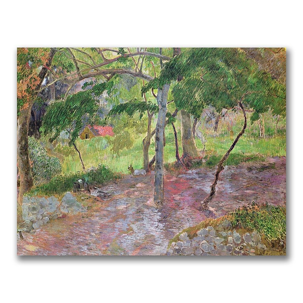 Trademark Fine Art Paul Gauguin 'Tropical Landscape Martinique' Canvas Art 24x32 Inches