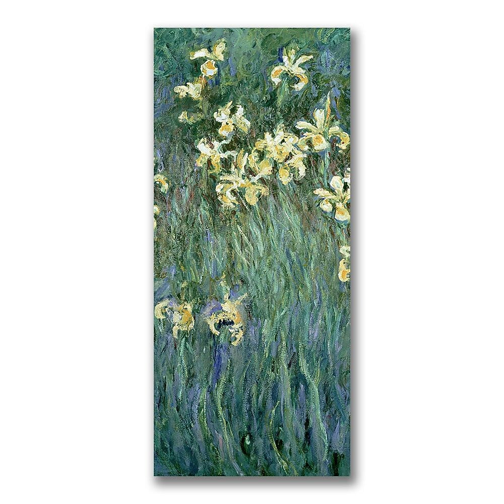 Trademark Fine Art Claude Monet 'The Yellow Irises' Canvas Art 12x24 Inches