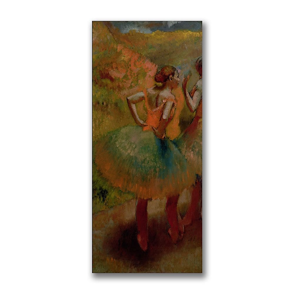 Trademark Fine Art Edgar Degas 'Dancers wearing Green Skirts' Canvas Art 18x32 Inches