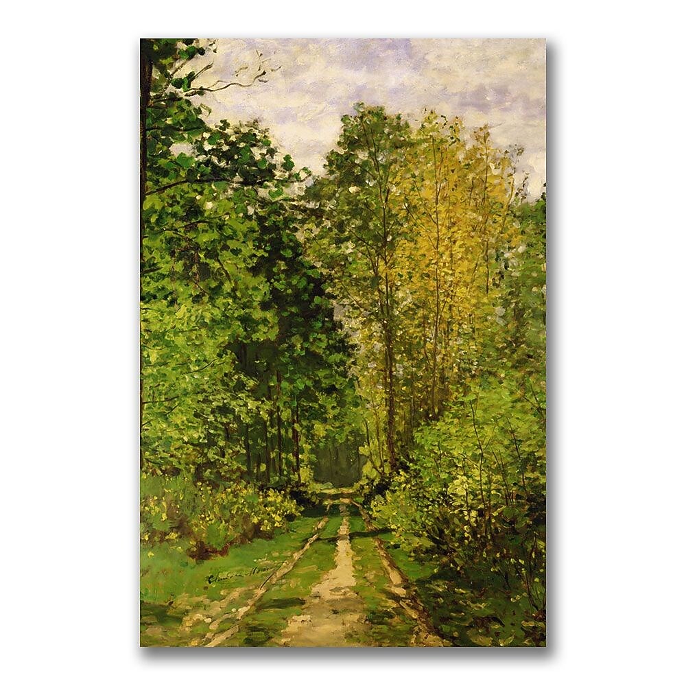 Trademark Fine Art Claude Monet 'Wooded Path 1865' Canvas Art