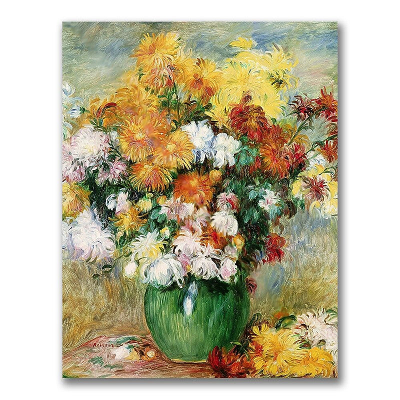 Trademark Fine Art Pierre Renoir 'Bouquet of Chrysanthemums' canvas art 24x32 Inches