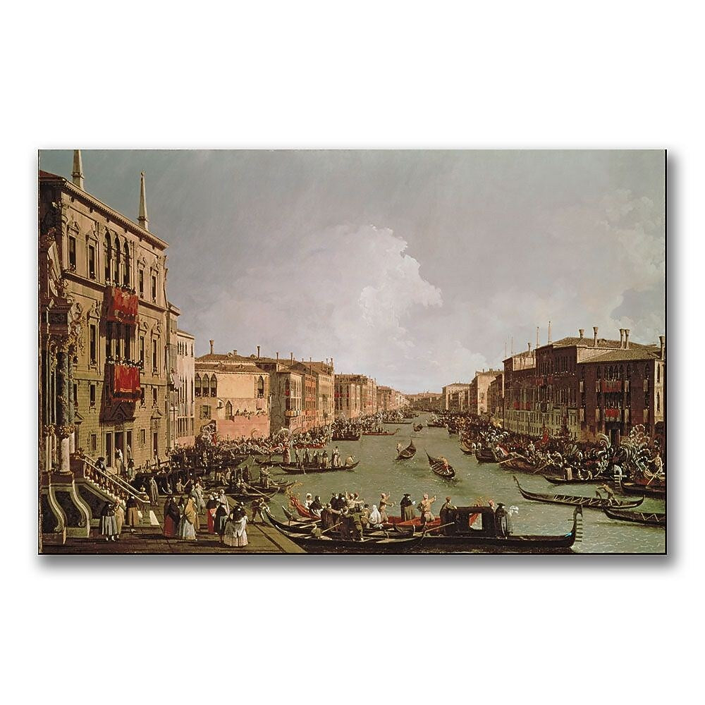 Trademark Fine Art Canatello 'A Regatta on the Grand Canal' Canvas Art 14x24 Inches
