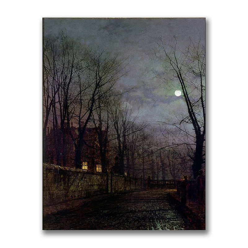 Trademark Fine Art John Grimshaw 'Moonlit Street Scene II' Canvas Art