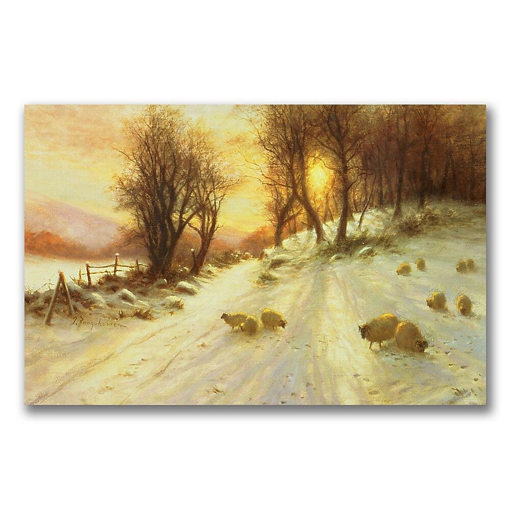 Trademark Fine Art Joseph Farquharson 'Sheep in the Winter' Canvas Art