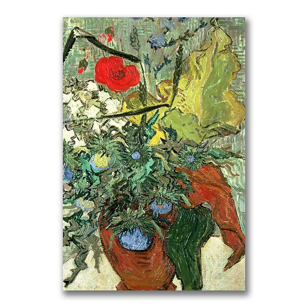 Trademark Fine Art Vincent Van Gogh 'Bouquet of Wild Flowers' Canvas Art 30x47 Inches
