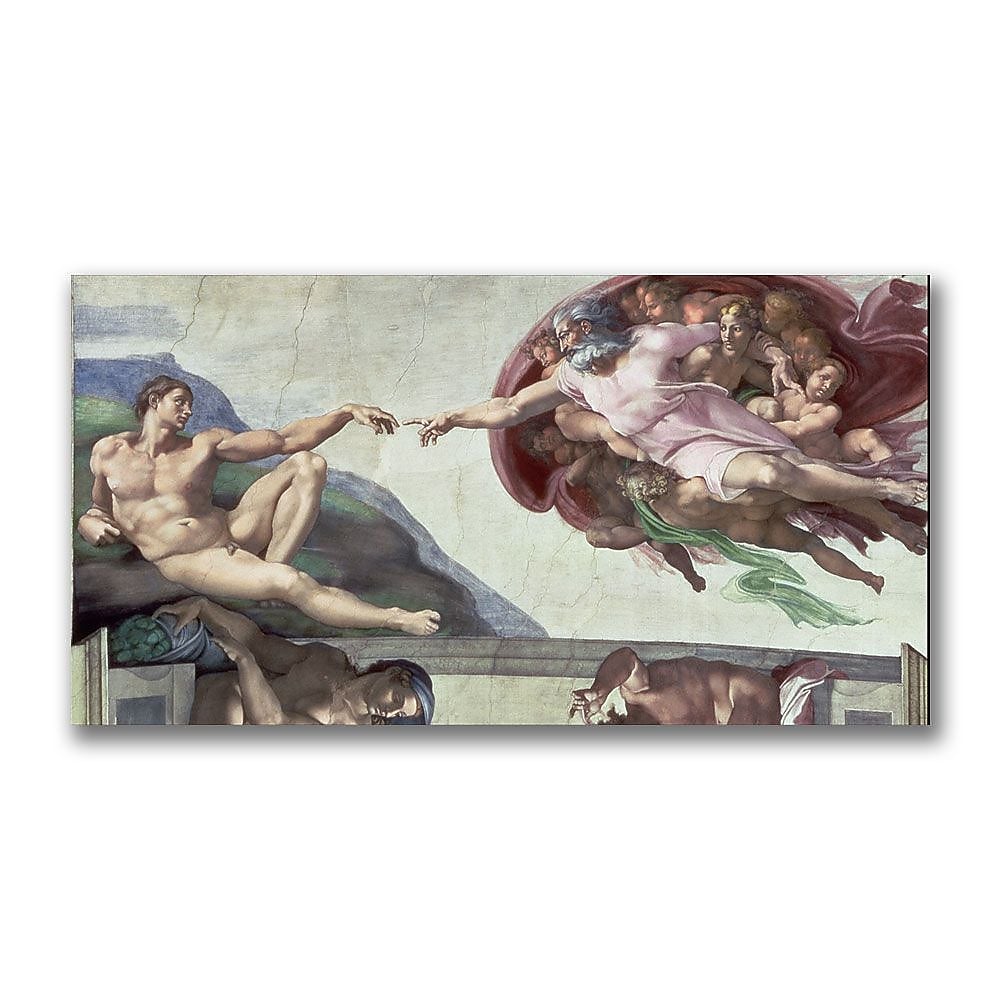 Trademark Fine Art Michelangelo 'Sistine Chapel Ceiling' Canvas Art 12 x 24 Inches