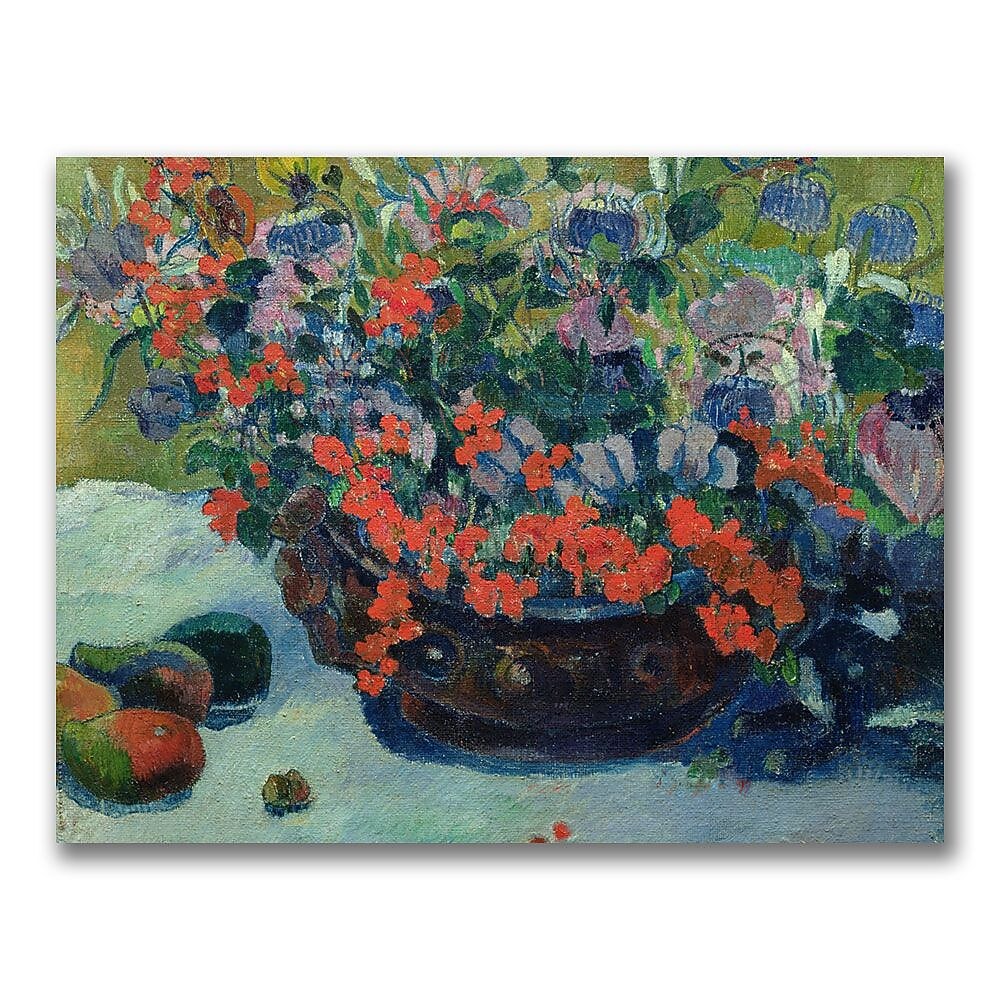 Trademark Fine Art Paul Gauguin 'Bouquet of Flowers 1897' Canvas Art 18x24 Inches