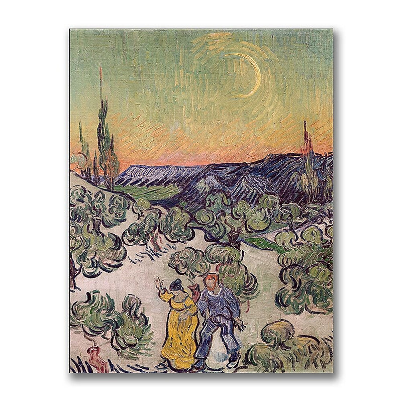 Trademark Fine Art Vincent Van Gogh 'Moonlit Landscape1889' Canvas Art