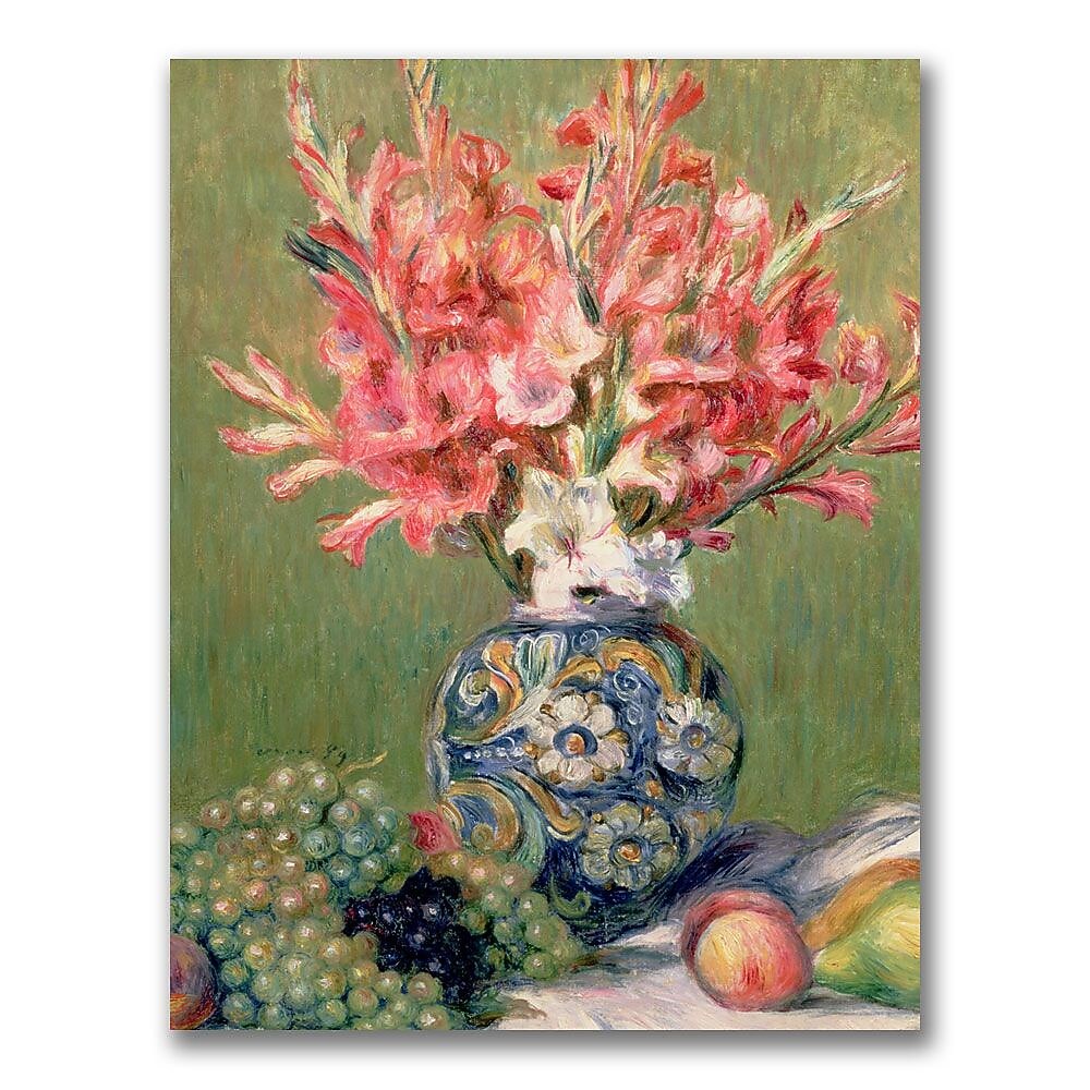 Trademark Fine Art Pierre Renoir 'Still life of Fruit and Flowers' Canvas Art 24x32 Inches