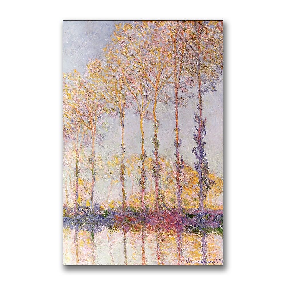 Trademark Fine Art Claude Monet 'Poplars on the Banks of the Epte' Canvas Art