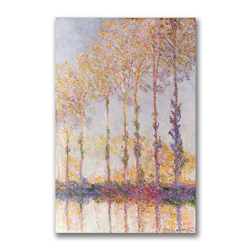 Trademark Fine Art Claude Monet 'Poplars on the Banks of the Epte' Canvas Art