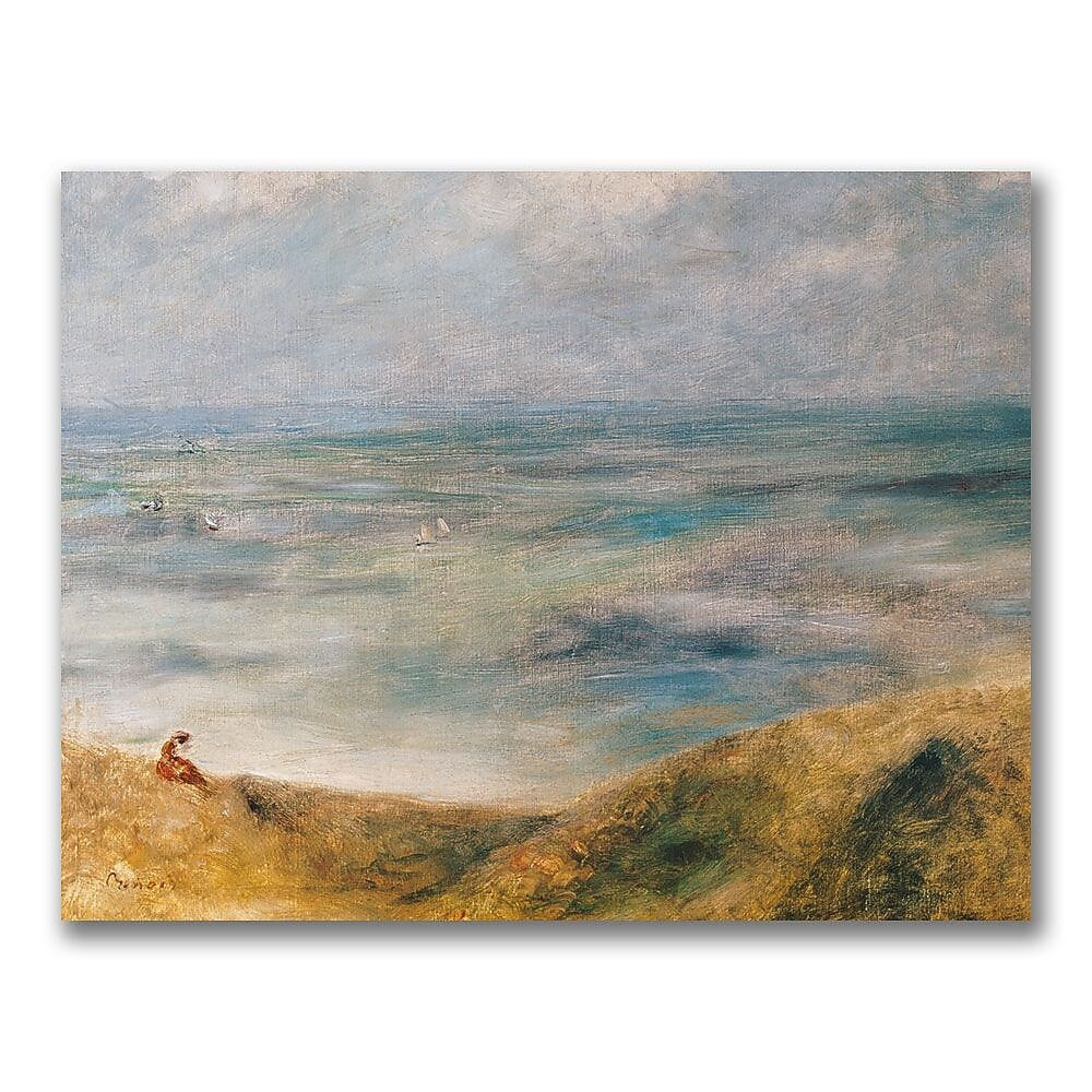 Trademark Fine Art Pierre Renoir 'View of the Sea Guernsey' Canvas Art 18x24 Inches