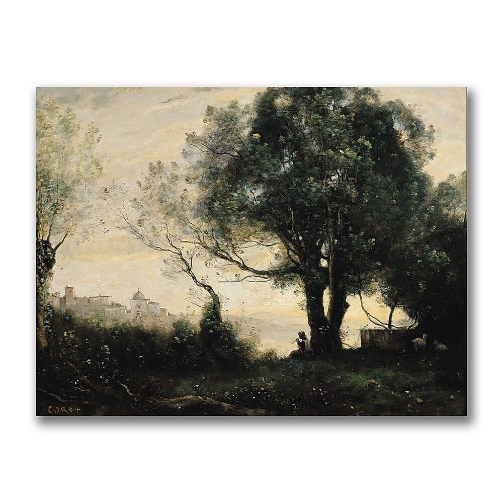 Trademark Fine Art Jean Baptiste Corot 'Souvenir of Castel Gandolfo' Canvas