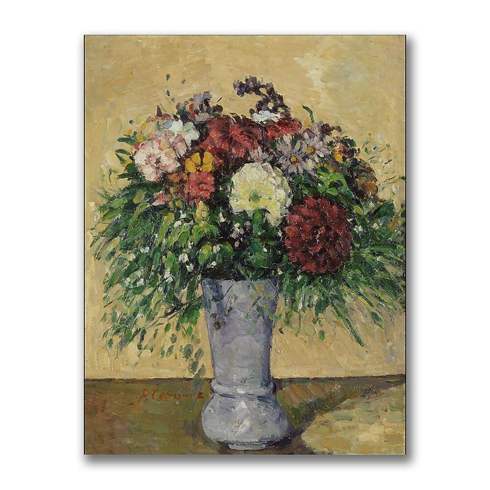 Trademark Fine Art Paul Cezanne 'Bouquet of Flowers in a Vase' Canvas Art 35x47 Inches