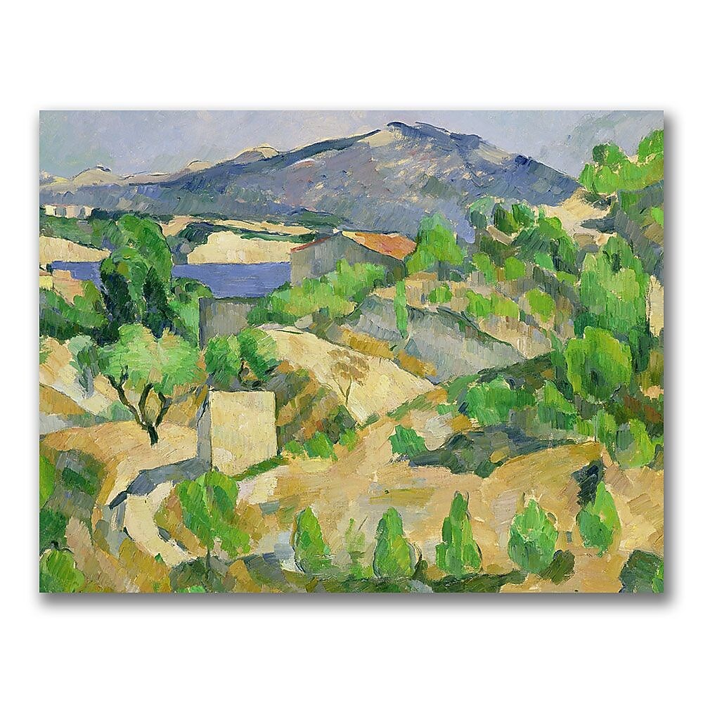 Trademark Fine Art Paul Cezanne 'Mountains in Provence' Canvas Art 18x24 Inches