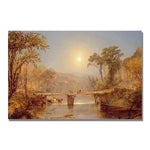 Trademark Fine Art Jasper Cropsey 'Indian Summer on the Delaware' Canvas Art 30x47 Inches