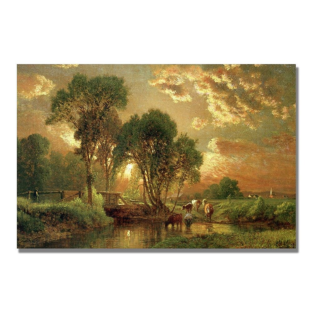 Trademark Fine Art George Inness 'Medfield Massachusetts' Canvas Art 16x24 Inches