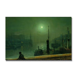 Trademark Fine Art John Grimshaw 'On the Clyde' Glasgow' Canvas Art 22x32 Inches