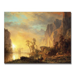 Trademark Fine Art Albert Biersdant 'Sunset in the Rockies' Canvas Art 18x24 Inches