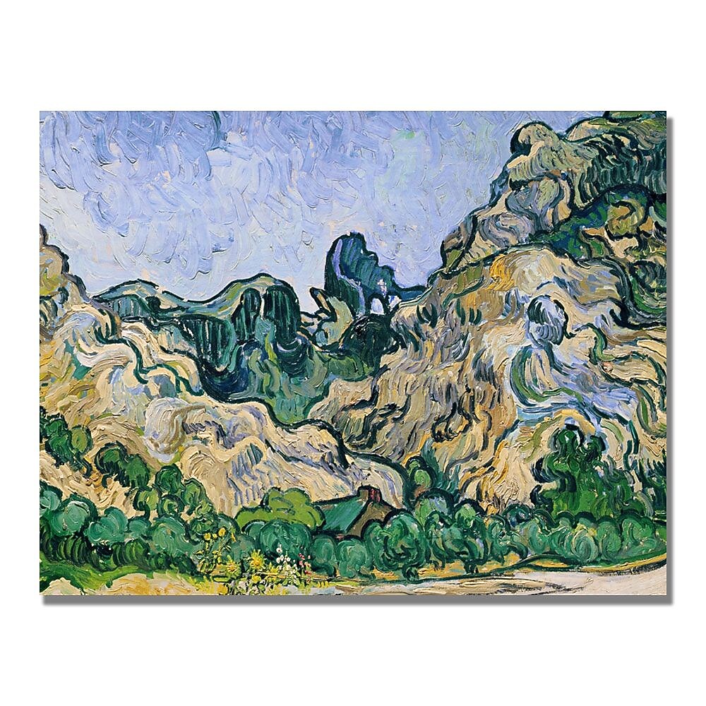 Trademark Fine Art Vincent Van Gogh 'The Alpilles 1889' Canvas Art 18x24 Inches