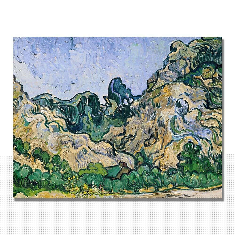 Trademark Fine Art Vincent Van Gogh 'The Alpilles 1889' Canvas Art 24x32 Inches
