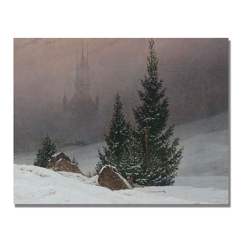 Trademark Fine Art Caspar Friedrich 'Winter Landscape' Canvas Art 24x32 Inches