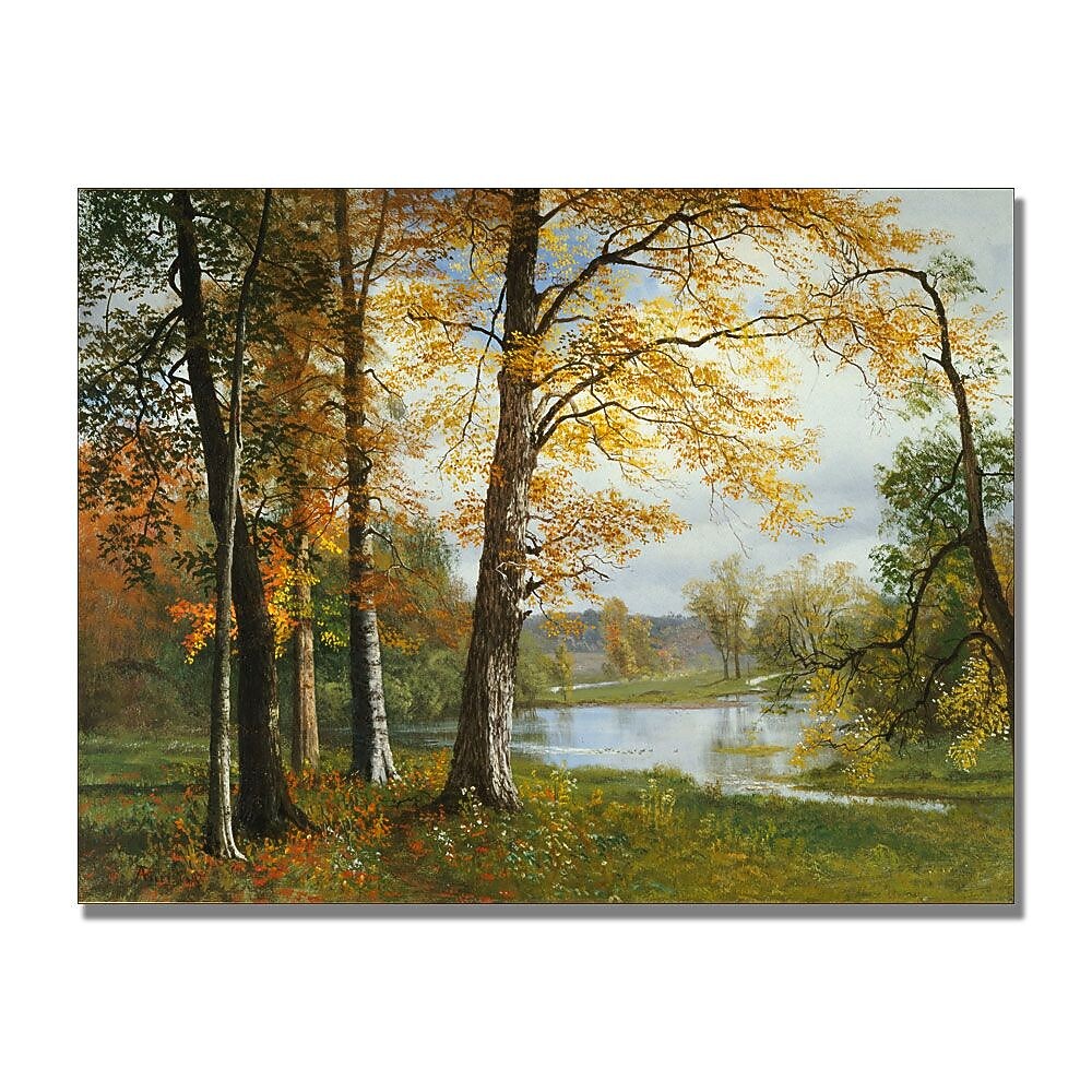 Trademark Fine Art Albert Biersdant 'A Quiet Lake' Canvas Art