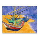Trademark Fine Art Vincent Van Gogh 'Fishing Boats on the Beach' Canvas Art
