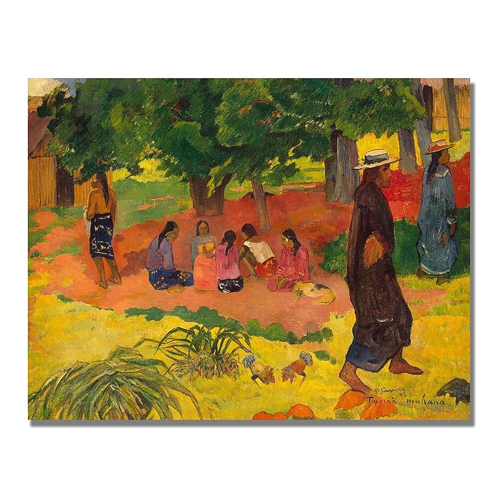 Trademark Fine Art Paul Gauguin 'Taperaa Mahana' Canvas Art 18x24 Inches