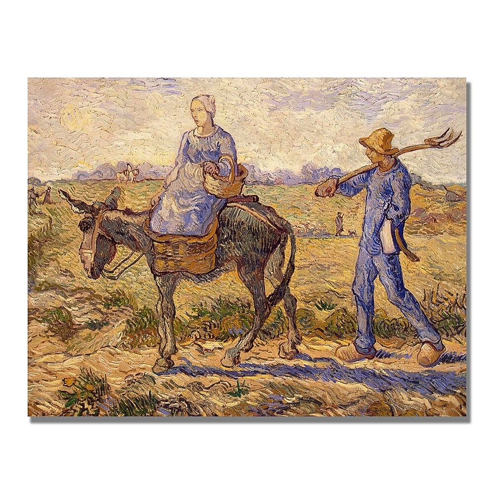 Trademark Fine Art Vincent Van Gogh 'Morning Going out to Work' Canvas Art