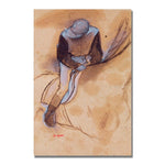 Trademark Fine Art Edgar Degas 'Jockey Flexed Forward in Saddle' Canvas Art