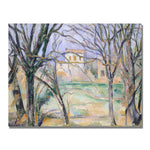 Trademark Fine Art Paul Cezanne 'Trees and Houses' Canvas Art 35x47 Inches