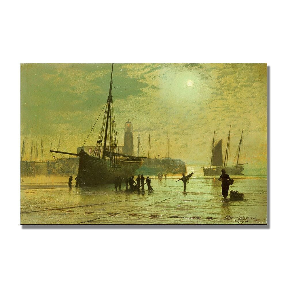 Trademark Fine Art John Grimshaw 'The Lighthouse at Scarborough' Canvas Art