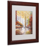 Joval 'French Street Scene II' Matted Framed Art - 16x20 Inches - Wood Frame