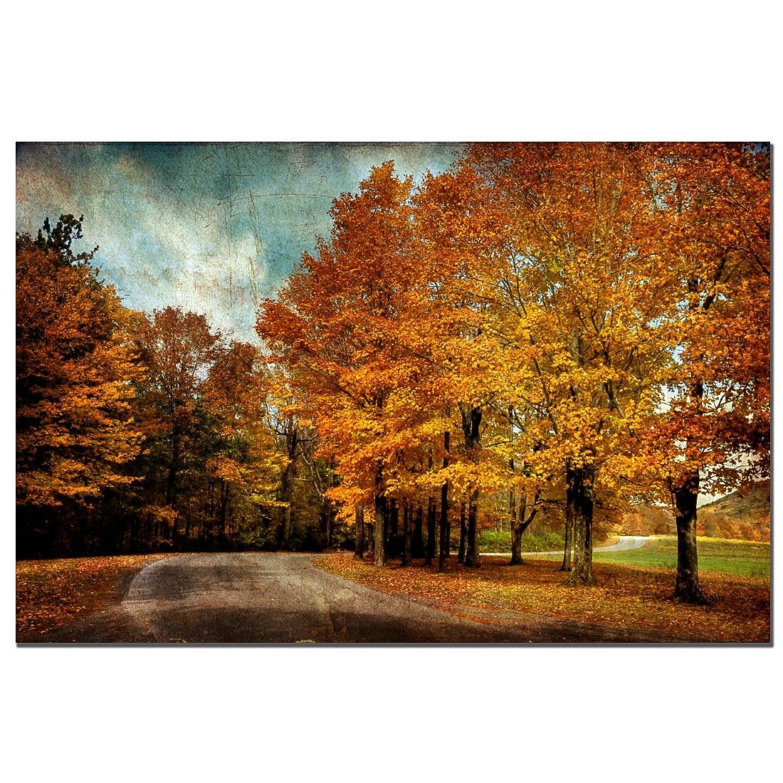 Trademark Fine Art Autumn Scene by Lois Bryan-Canvas Ready to Hang