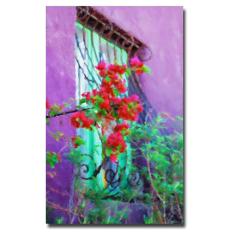 Trademark Fine Art Lois Bryan 'Decorative Window' Canvas Art 30x47 Inches