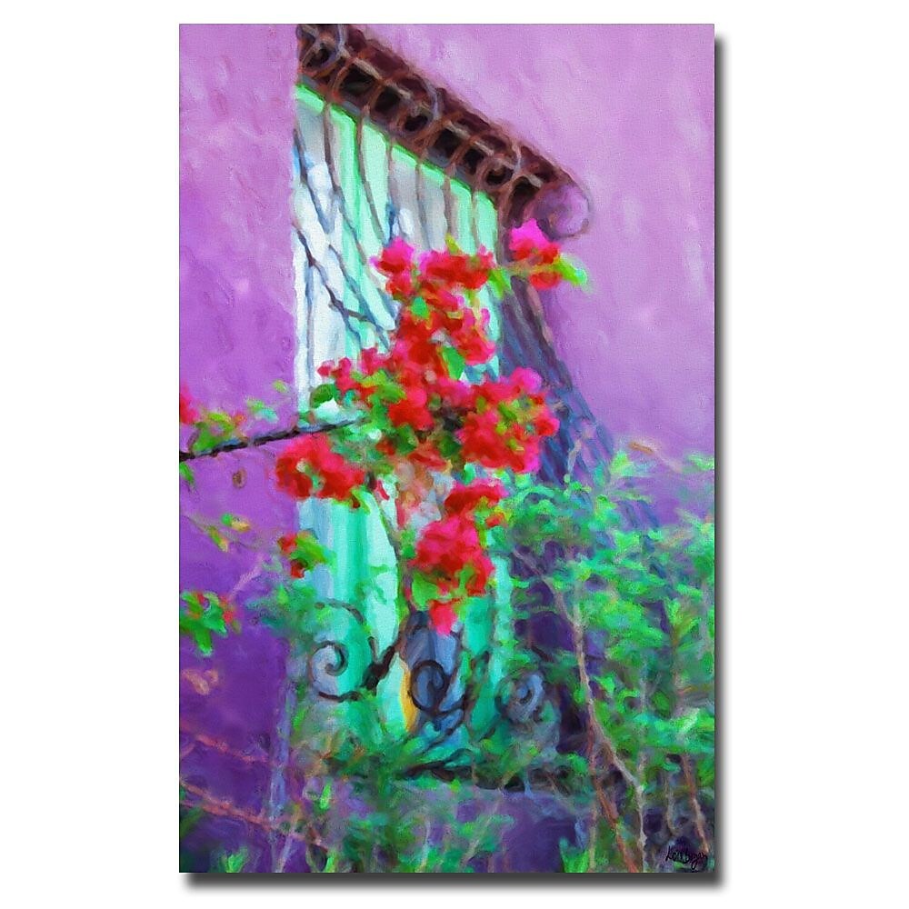Trademark Fine Art Lois Bryan 'Decorative Window' Canvas Art, 16" x 24" (LBR0124-C1624GG)