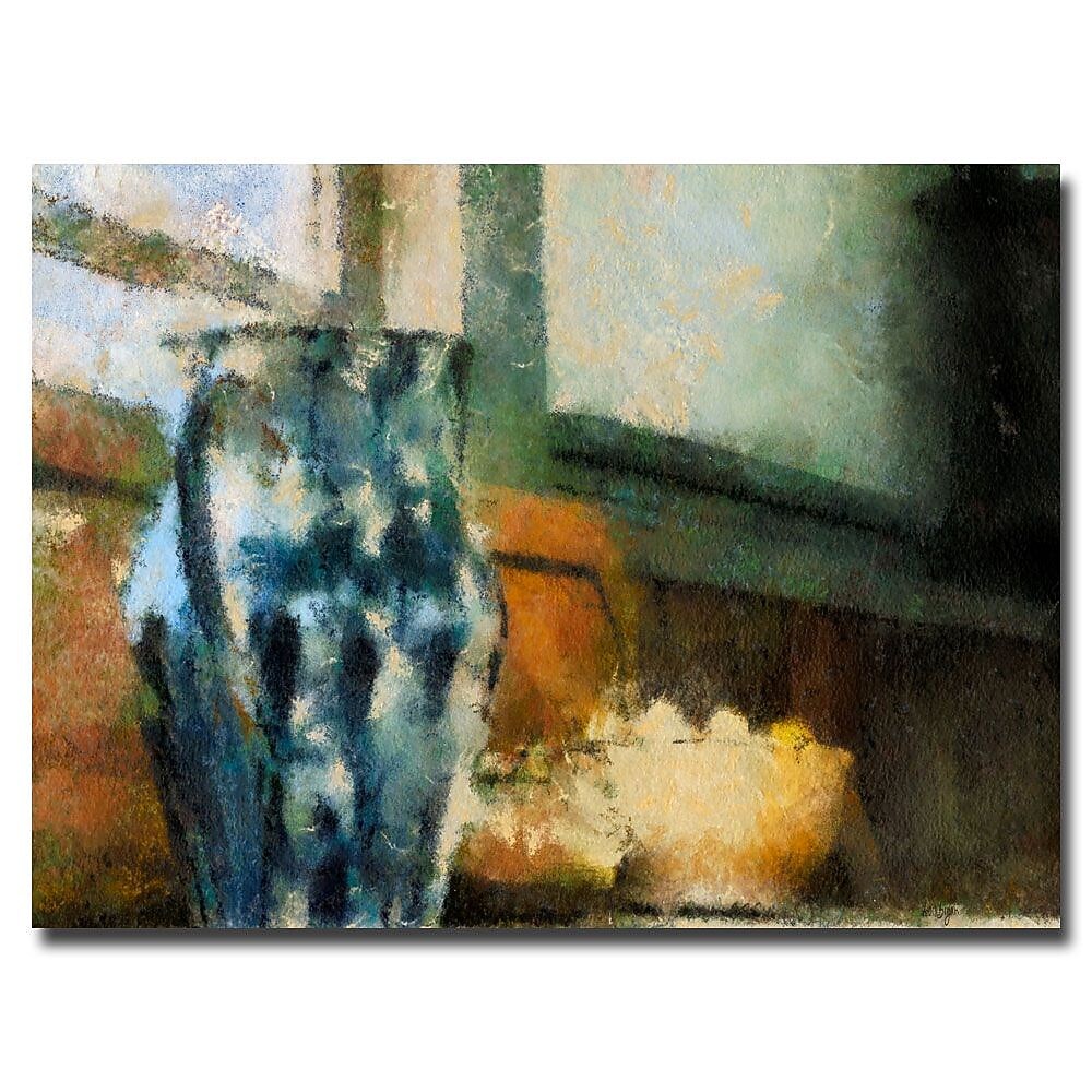 Trademark Fine Art Lois Bryan 'Still Life with Blue Jug' Canvas Art 16x24 Inches