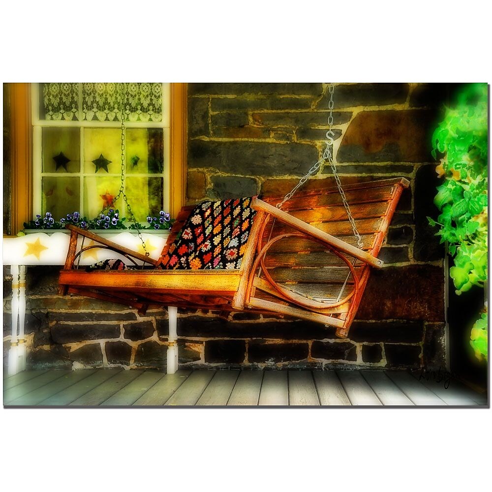 Trademark Fine Art Swing Me by Lois Bryan-Canvas Ready to Hang 16x24 Inches
