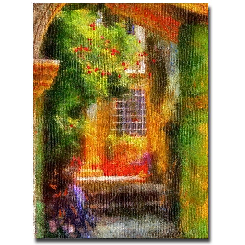 Trademark Fine Art Lois Bryan 'Courtyard in Croatia' Canvas Art 24x32 Inches
