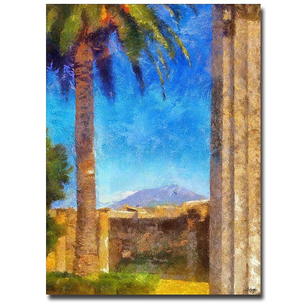 Trademark Fine Art Lois Bryan 'A View of Vesuvius' Canvas Art 35x47 Inches
