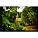 Trademark Fine Art The Little Church on the Corner by Lois Bryan Art 16x24 Inches