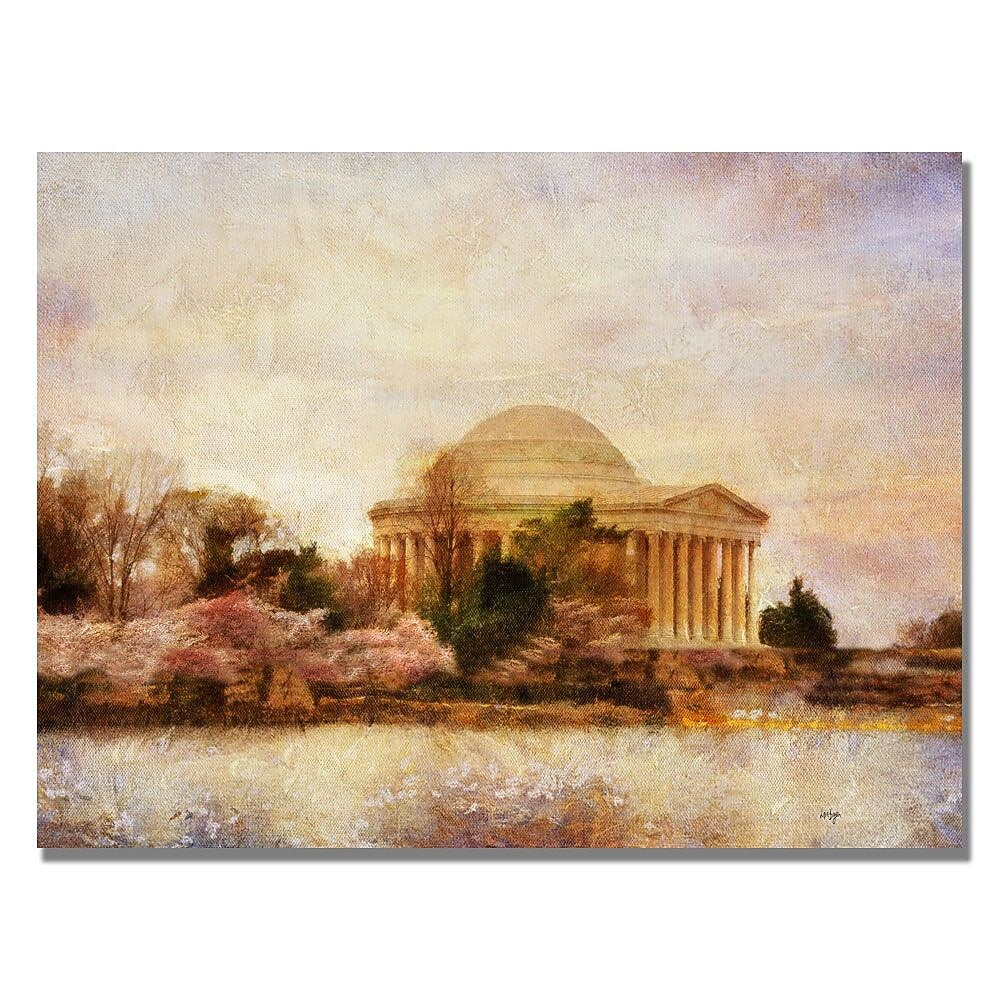 Trademark Fine Art Lois Bryan 'Thomas Jefferson Memorial' Canvas Art 22x32 Inches