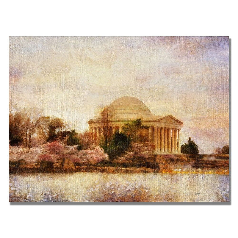 Trademark Fine Art Lois Bryan 'Thomas Jefferson Memorial' Canvas Art 30x47 Inches