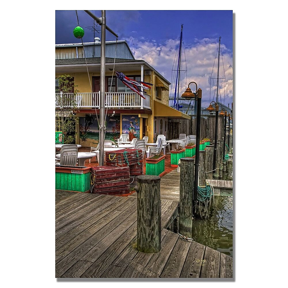 Trademark Fine Art Lois Bryan 'On the Dock' Canvas Art 16x24 Inches