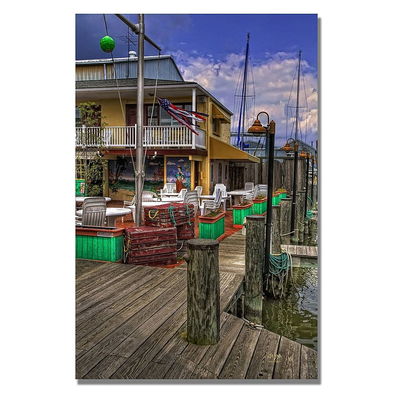 Trademark Fine Art Lois Bryan 'On the Dock' Canvas Art 16x24 Inches