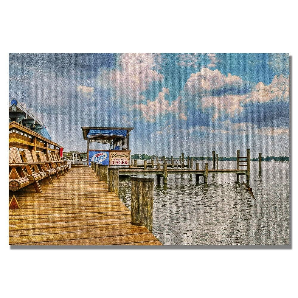 Trademark Fine Art Lois Bryan 'On the Dock II' Canvas Art 35x47 Inches