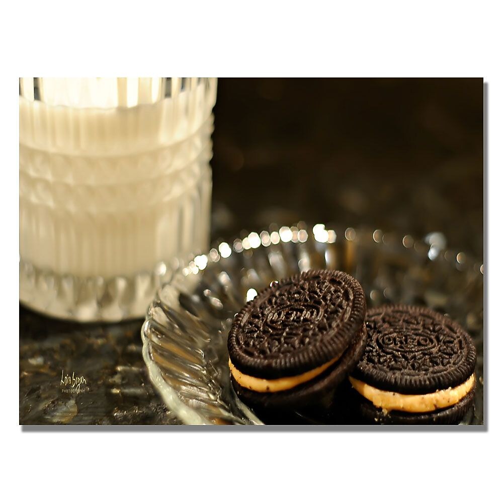 Trademark Fine Art Lois Bryan 'Milk and Cookies' Canvas Art 18x24 Inches