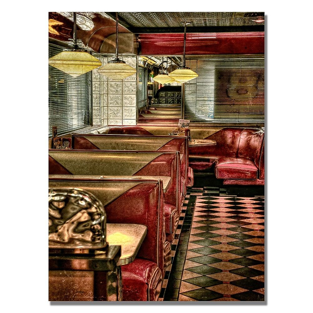 Trademark Fine Art Lois Bryan 'The Diner' Canvas Art 22x32 Inches