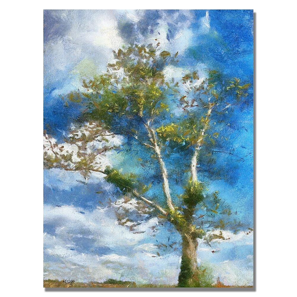 Trademark Fine Art Lois Bryan 'The Tree Stands Alone' Canvas Art 18x24 Inches
